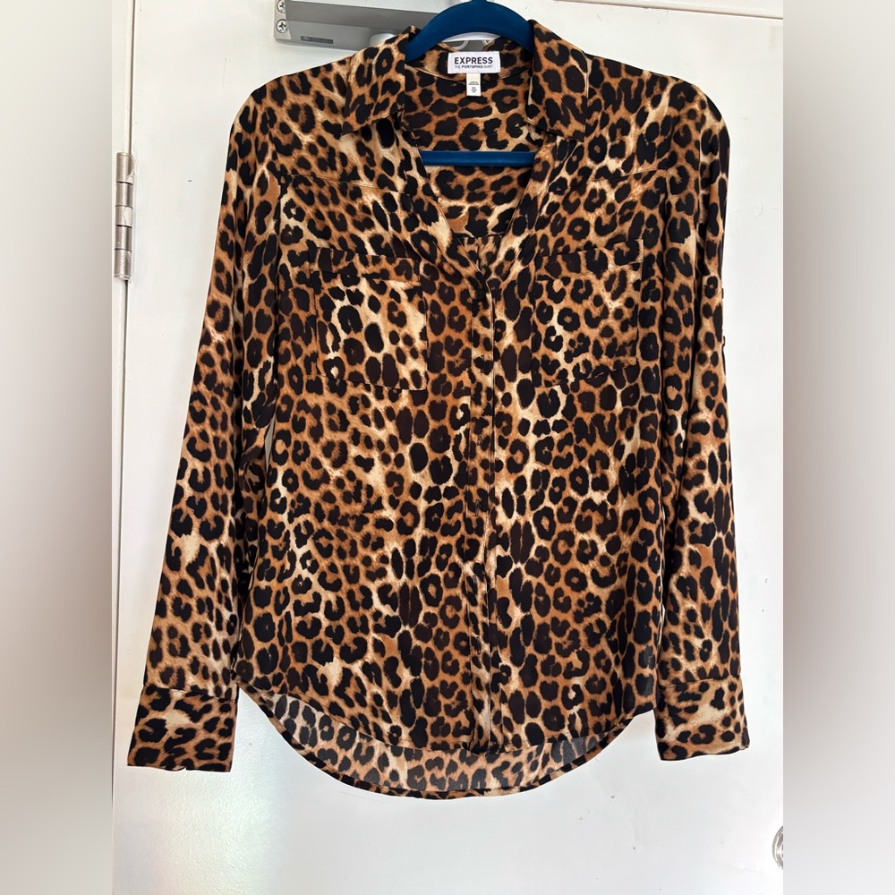Express Portofino Leopard Print Women's Top XS